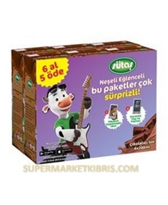 SÜTAŞ SÜT ÇİKOLATALI 6X180ML