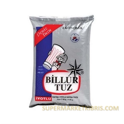 BİLLUR TUZ 3 KG İYOTLU