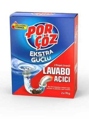 PORÇÖZ EKSTRA GÜÇLÜ LAVABO AÇICI TOZ 2 X 50GR