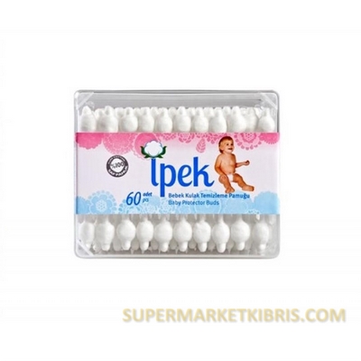 İPEK EMNİYETLİ BEBEK KULAK TEMİZLEME PAMUĞU 60 ADET