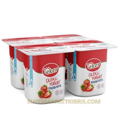 EKER ÇİLEKLİ PROBİYOTİK YOĞURT 4*100GR