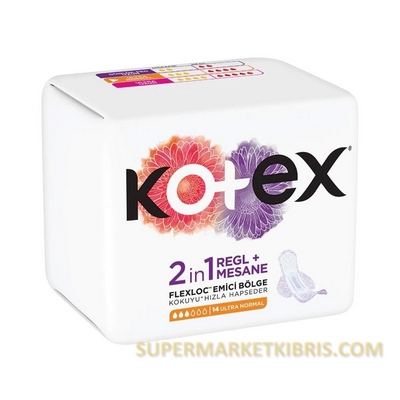 KOTEX 2 İN 1 REGL + ULTRA NORMAL MESANE PEDİ 14LÜ
