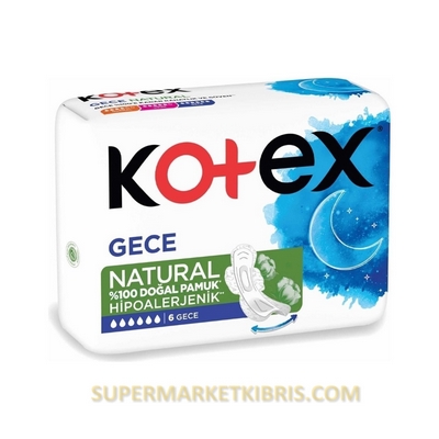 KOTEX NATURAL GECE 6LI