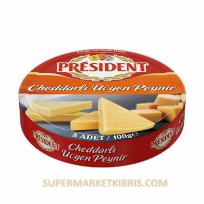 PRESİDENT  CHEDDARLI ÜÇGEN PEYNİR 100GR