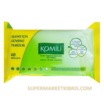 KOMİLİ ISLAK HAVLU MENDİL 60 LI