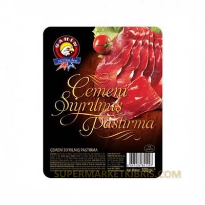 ŞAHİN ÇEMENİ SIYRILMIŞ PASTIRMA 90GR