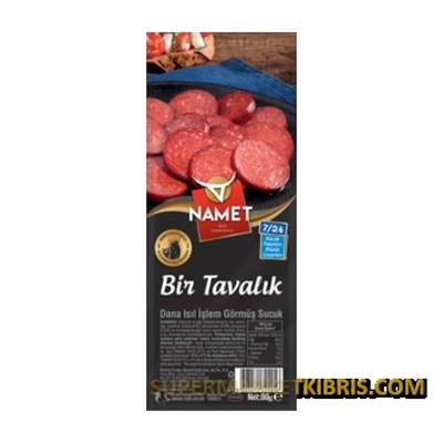 NAMET BİR TAVALIK DANA ISIL İŞLEM GÖRMÜŞ SUCUK 80GR