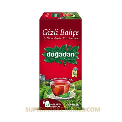 DOĞADAN GİZLİ BAHÇE BARDAK POŞET SİYAH ÇAY 25 ADET 50GR