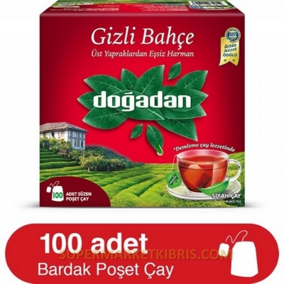 DOĞADAN GİZLİ BAHÇE BARDAK POŞET SİYAH ÇAY 100 ADET