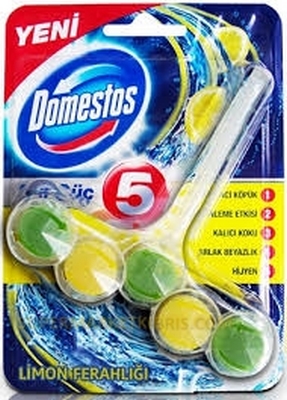 DOMESTOS WC BLOK LİMON KOKULU 5 Lİ