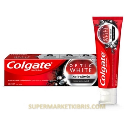 COLGATE OPTİC WHİTE DİŞ MACUNU AKTİF KÖMÜR 75 ML