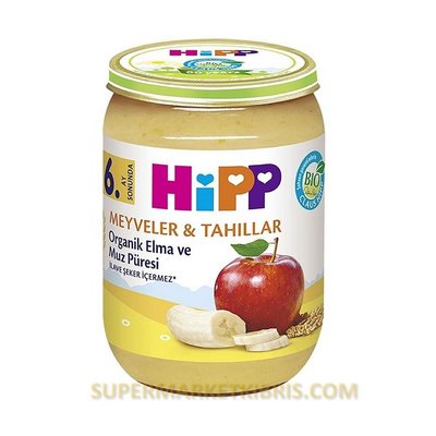 HIPP ORG ELMA&MUZ PURESI 190GR